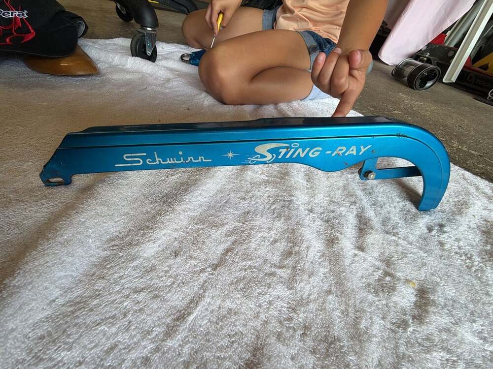 Vintage Schwinn Sting-Ray Blue Bicycle Chain Guard